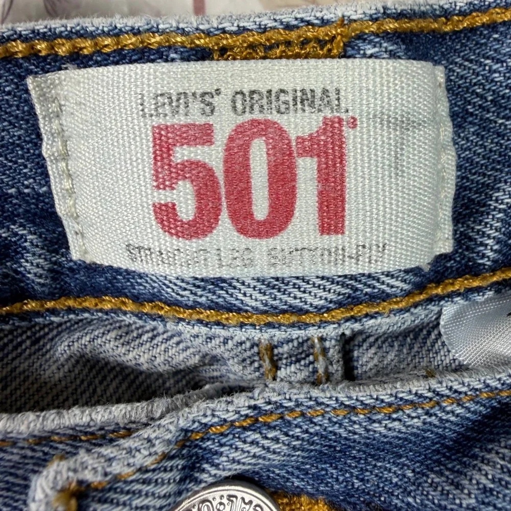 Vtg Levis 501 Original Straight Leg Button Fly Light Wash Jeans 90s Mens 32x34